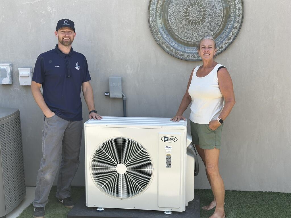 Marlin Plumbing Heating & Air technician completing a heating system installation in St. George, Utah