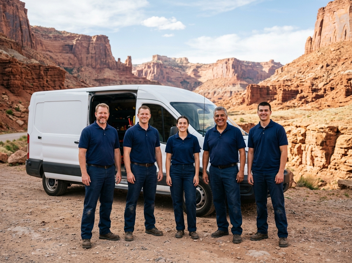 Marlin technician evaluating HVAC equipment