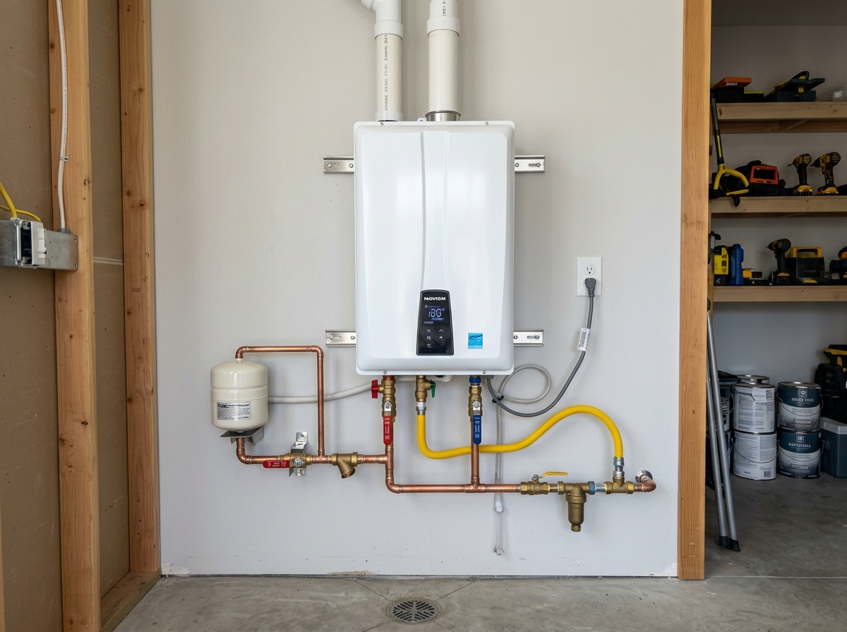Tankless water heater installation by Marlin Plumbing in St. George, Utah